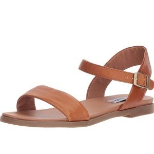 Steve Madden Dina Sandal in Tan Leather